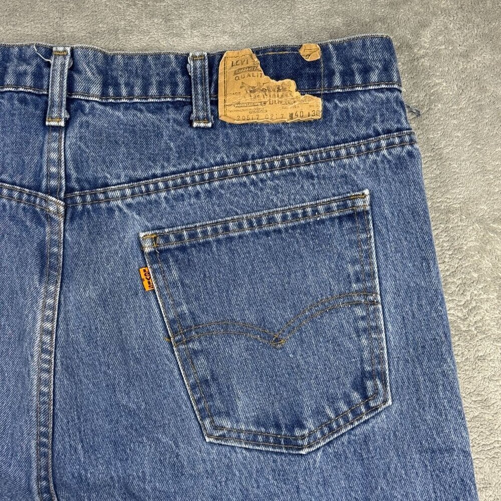 Vintage LEVIS 20517 0217 Orange Tab 70s Mens Bootcut Denim Jeans Grunge Blue